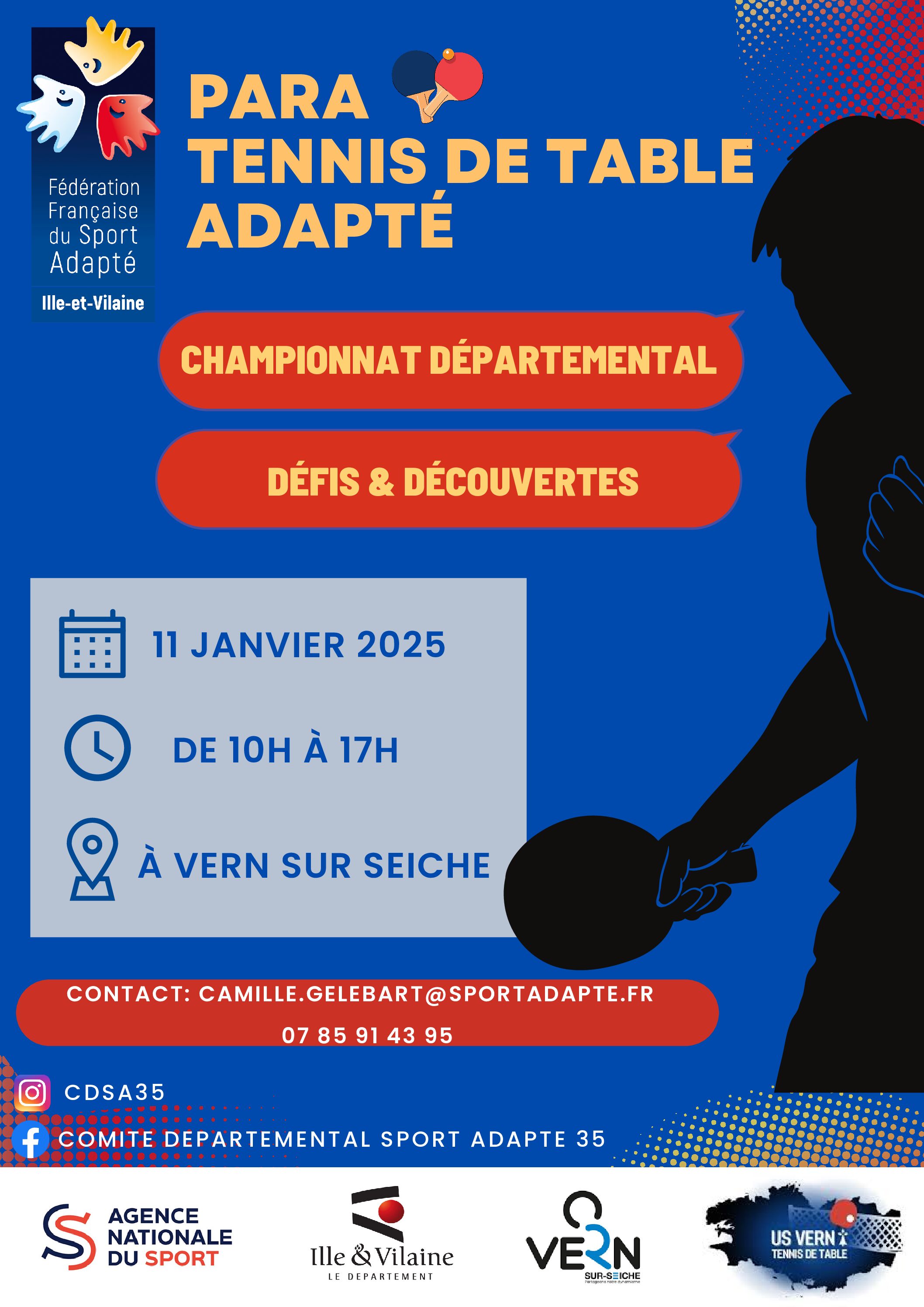 Championnat Départemental Para Tennis de Table Adapté