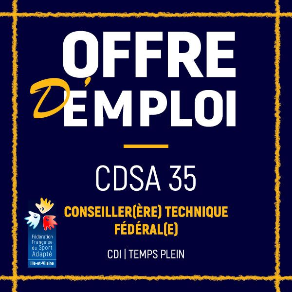 Le Comité Départemental Sport Adapté d’Ille et Vilaine recrute