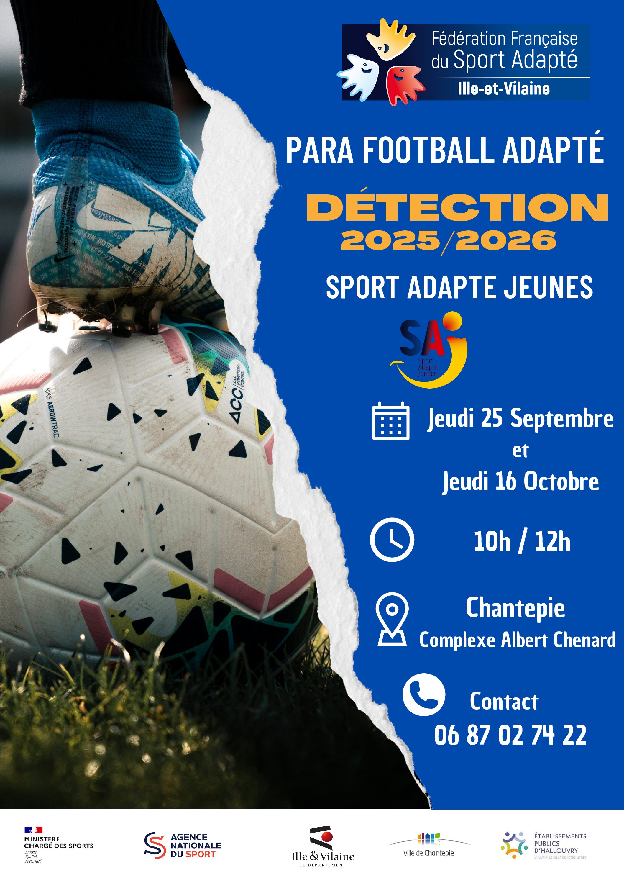 CNE Para Football Adapté 2025-2026 - Phase de détection