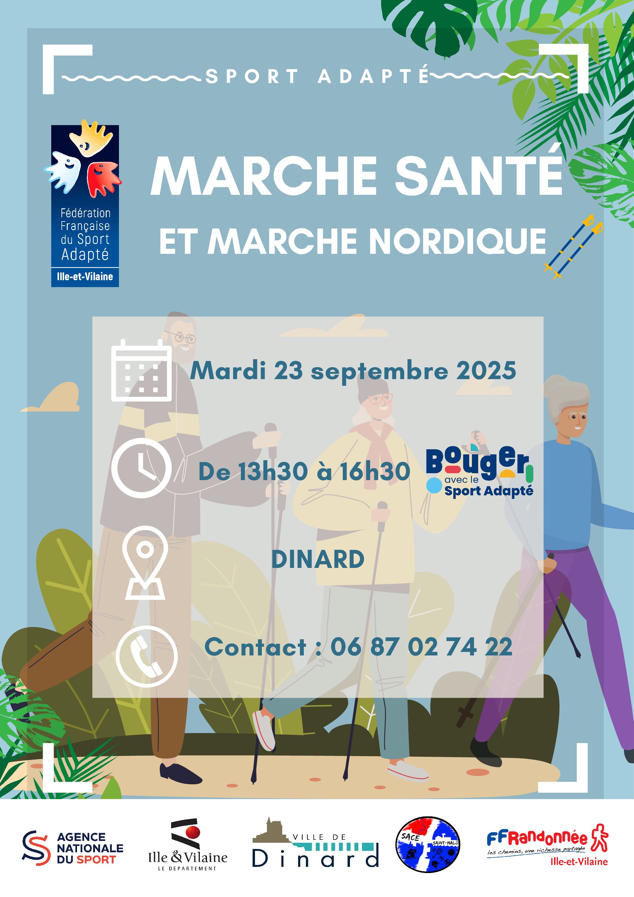 Première journée du programme BASA – Marche Santé et Marche Nordique à Dinard