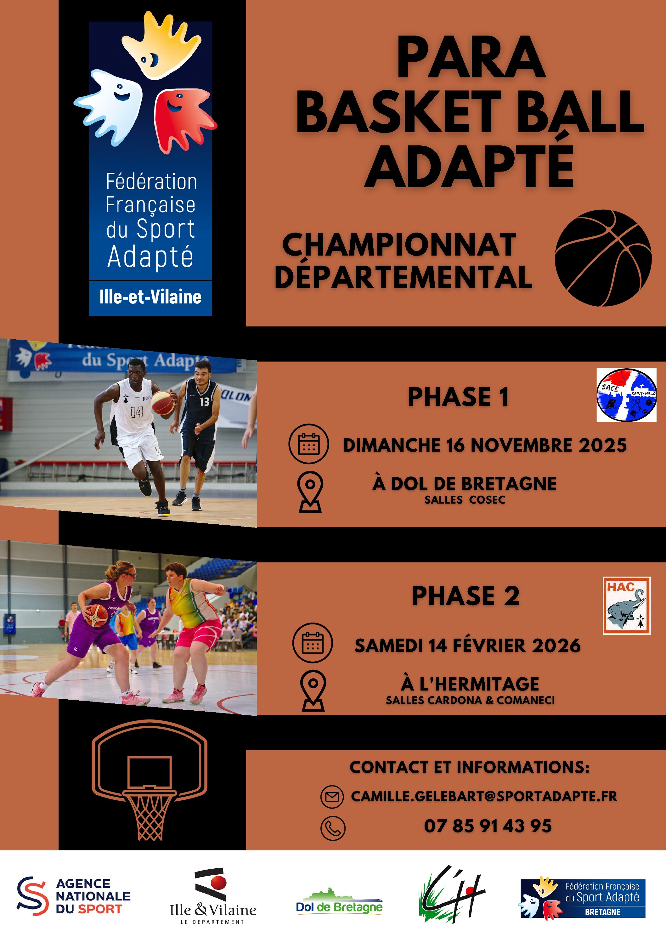 [CHAMPIONNAT DEPARTEMENTAL] Para Basket Ball Adapté - Phase 1 - Dimanche 16 Novembre 2025