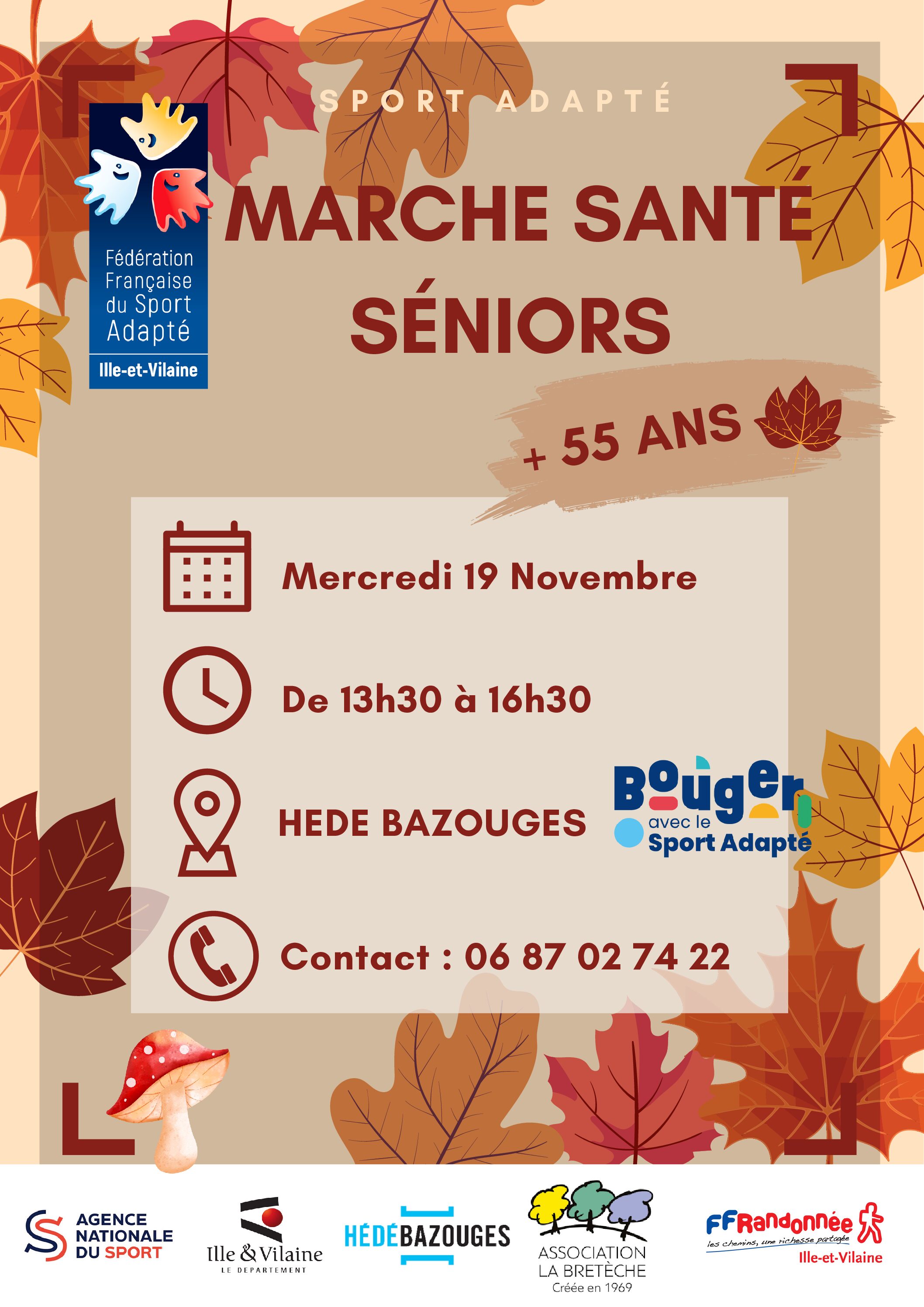 Marche santé Seniors - Hédé Bazouges - Mercredi 19 Novembre 2025